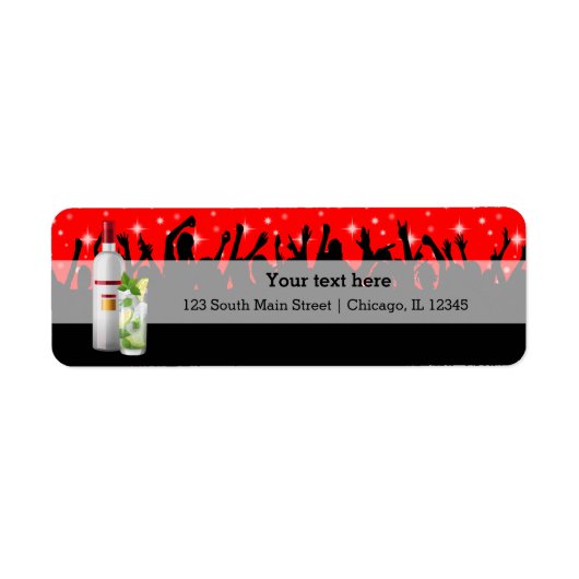 Cocktail * kies achtergrondkleur etiket (Voorkant)