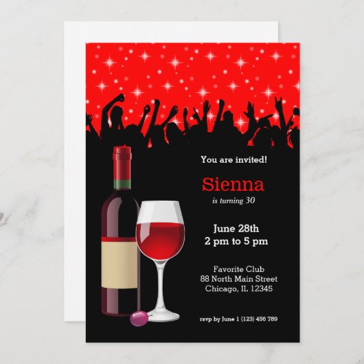 Cocktail * kies achtergrondkleur kaart (Voorkant / Achterkant)