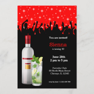 Cocktail * kies achtergrondkleur kaart