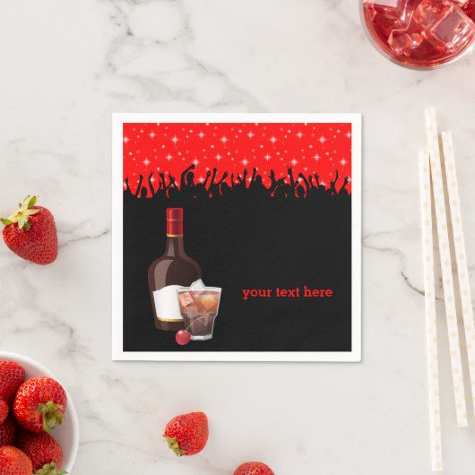 Cocktail * kies achtergrondkleur servetten (Insitu)