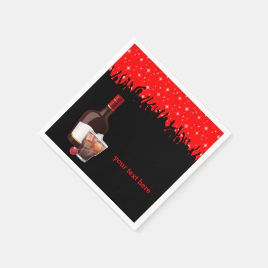 Cocktail * kies achtergrondkleur servetten (Hoek)