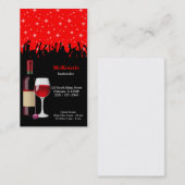 Cocktail * kies achtergrondkleur visitekaartje (Voorkant / Achterkant)