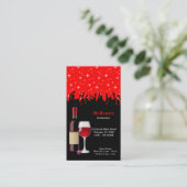 Cocktail * kies achtergrondkleur visitekaartje (Staand voorkant)