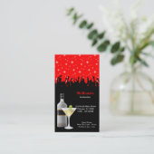 Cocktail * kies achtergrondkleur visitekaartje (Staand voorkant)