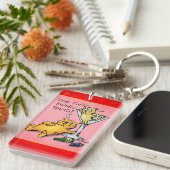 Cocktail Kittens Holiday Spirits Cartoon Sleutelhanger (Voorkant Rechts)