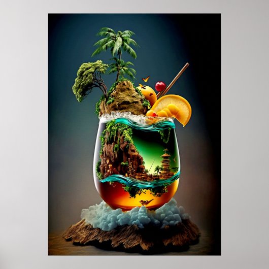 Cocktail Kleurrijk Poster (Voorkant)