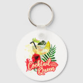 Cocktail Koningin Antieke Kip Meisjes uitgaansfees Sleutelhanger (Voorkant)