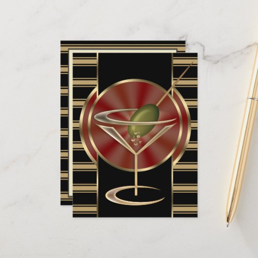 Cocktail Lounge Briefkaart (Voorkant / Achterkant in situ)
