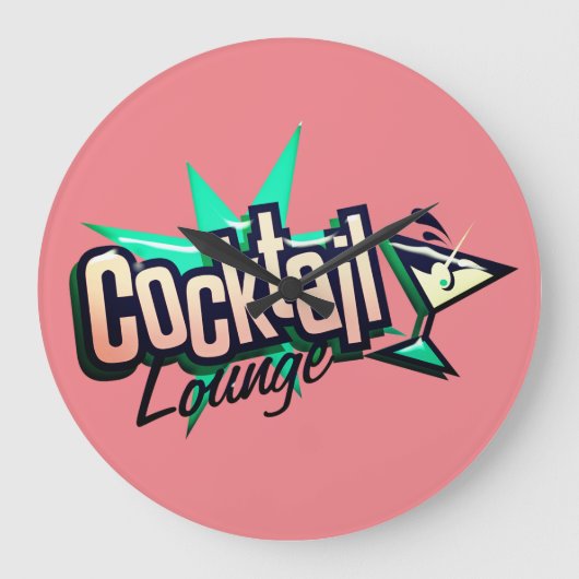 Cocktail lounge martini retro  liquor bar grote klok (Voorkant)