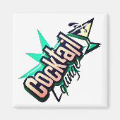 Cocktail lounge martini retro  liquor bar magneet (Voorkant)