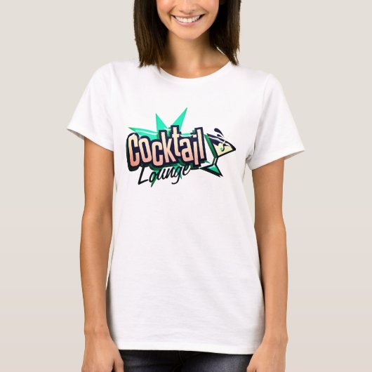 Cocktail lounge martini retro  liquor bar t-shirt (Voorkant)