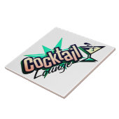 Cocktail lounge martini retro  liquor bar tegeltje (Zijkant)