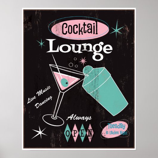 Cocktail Lounge Poster (Voorkant)