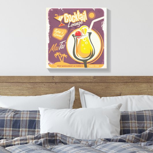 Cocktail Lounge Poster Canvas Afdruk (Insitu (Slaapkamer))