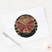 Cocktail Lounge Ronde Sticker (Envelop)