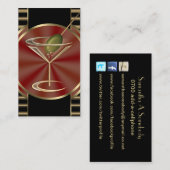 Cocktail Lounge Social Profile Contactkaartje (Voorkant / Achterkant)
