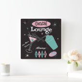 Cocktail Lounge Wall-klok Vierkante Klok (Huis)
