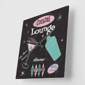 Cocktail Lounge Wall-klok Vierkante Klok (Hoek)