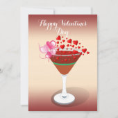 Cocktail Love Quote Valentijn Swearts Cute Feestdagenkaart (Voorkant)