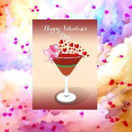 Cocktail Love Quote Valentijn Swearts Cute Feestdagenkaart