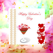 Cocktail Love Quote Valentijn Swearts Cute Feestdagenkaart