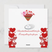 Cocktail Love Quote Valentijn Swearts Cute Feestdagenkaart (Achterkant)