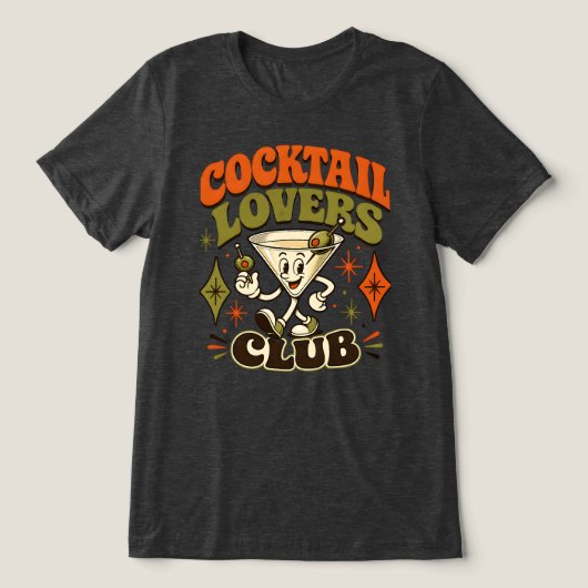 Cocktail Lovers Club Tri-Blend Shirt (Design voorkant)
