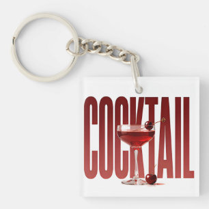 Cocktail Luxe Mixologie Redactioneel Grafisch Ontw Sleutelhanger