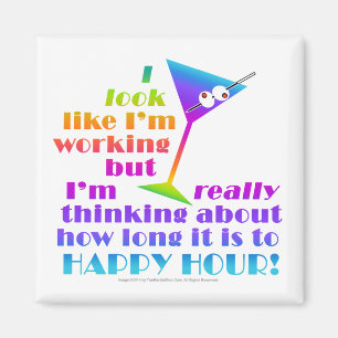 Cocktail Magneten - Hoe Lang tot Happy Hour