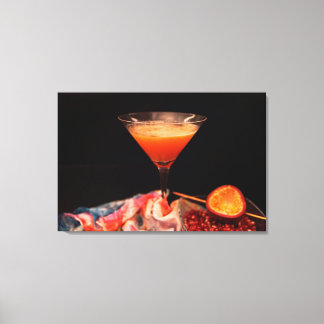 Cocktail Maracuja Granatapfel Canvas Afdruk