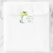 Cocktail Margs and Matrimony Bridal Shower Vierkante Sticker (Tas)