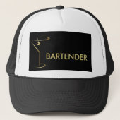 Cocktail Martini Gold Bartender Trucker Pet (Voorkant)