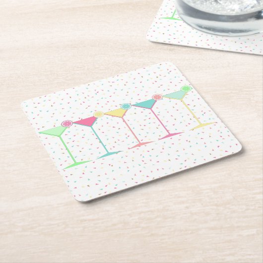 Cocktail Martini Kartonnen Onderzetters (Schuin)