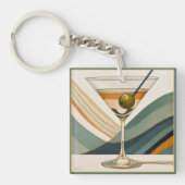 Cocktail Martini Mid Century Design Sleutelhanger (voorkant)