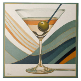 Cocktail Martini Mid Century Design Tegeltje