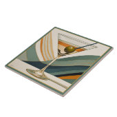 Cocktail Martini Mid Century Design Tegeltje (Zijkant)