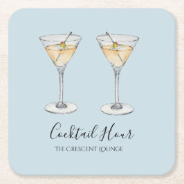 Cocktail Martini moderne illustratiebalk Kartonnen Onderzetters