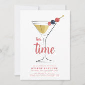 Cocktail Martini Moderne minimalistische volwassen Kaart (Voorkant)