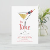 Cocktail Martini Moderne minimalistische volwassen Kaart (Staand voorkant)