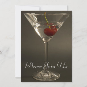 Cocktail Martini Party Invitation Kaart
