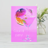 Cocktail met cocktailparaplu's kaart (Staand voorkant)