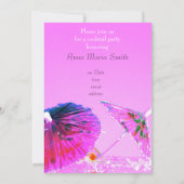 Cocktail met cocktailparaplu's kaart (Achterkant)