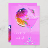 Cocktail met cocktailparaplu's kaart (Voorkant / Achterkant)