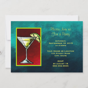 Cocktail met een schijfje limoen  Algemeen feest Kaart