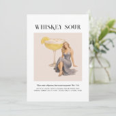 Cocktail met handtekening | Waterman Sterrenbeeld Kaart (Staand voorkant)