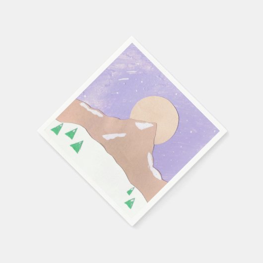 Cocktail met Mountain Scene Servetten (Hoek)