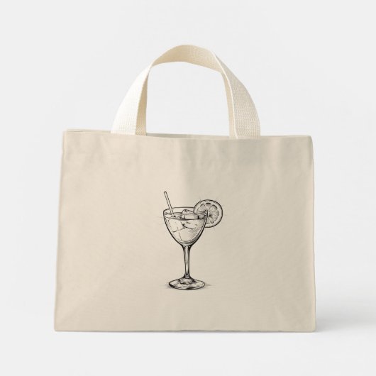 Cocktail  mini tote bag (Achterkant)
