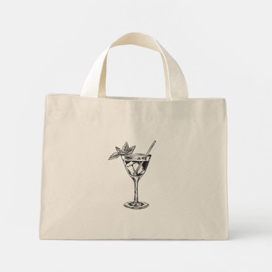 Cocktail  mini tote bag (Achterkant)