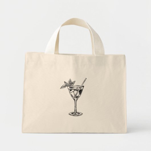 Cocktail  mini tote bag (Voorkant)