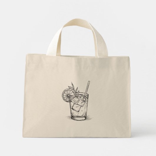 Cocktail  mini tote bag (Achterkant)